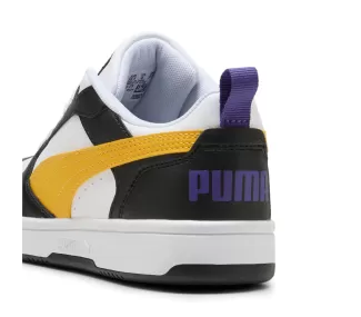 Chaussures Puma Rebound V6 Lo J en Noir-Jaune S Chaussures Puma Rebound V6 Lo J en Noir-Jaune S