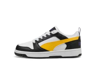 Chaussures Puma Rebound V6 Lo J en Noir-Jaune S Chaussures Puma Rebound V6 Lo J en Noir-Jaune S