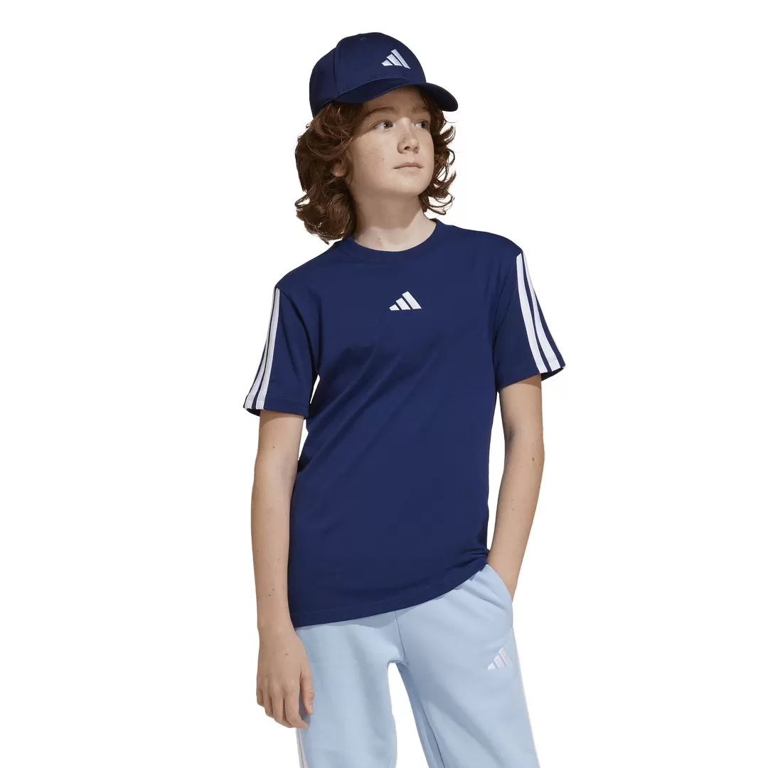 T-shirt Adidas J 3S TEE 160 DKBLUE/WHITE T-shirt Adidas J 3S TEE 160 DKBLUE/WHITE