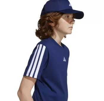 T-shirt Adidas J 3S TEE 160 DKBLUE/WHITE