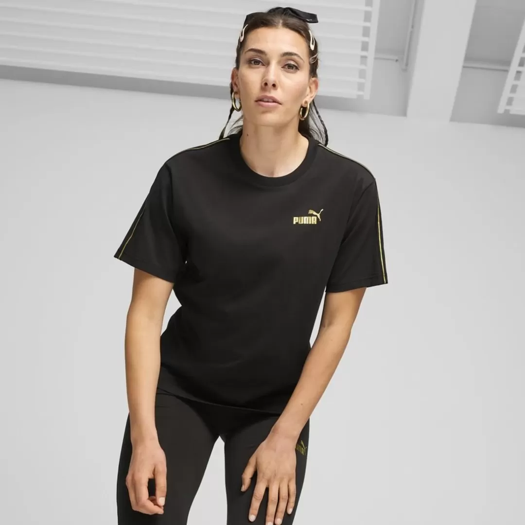 ESS TAPE MINIMAL GOLD Tee - T-shirt de luxe ESS TAPE MINIMAL GOLD Tee - T-shirt de luxe