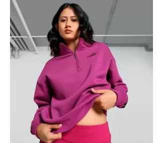ESS TAPE MINIMAL GOLD Half-Zip Mock Neck