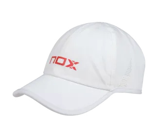 Casquette Nox Blanche avec Logo Rouge - Accessoire de Mode