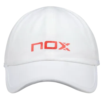 Casquette Nox Blanche avec Logo Rouge - Accessoire de Mode
