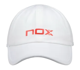 Casquette Nox Blanche avec Logo Rouge - Accessoire de Mode