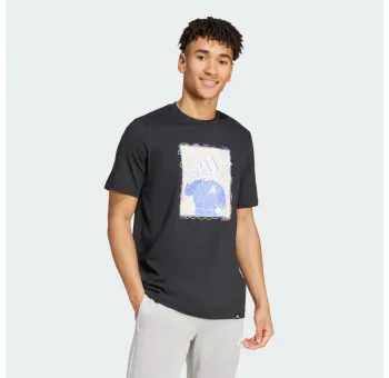 T-Shirt Doodle Noir – Style Créatif et Moderne