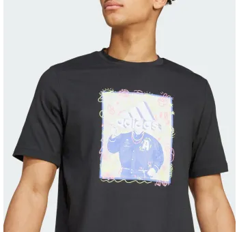 T-Shirt Doodle Noir – Style Créatif et Moderne