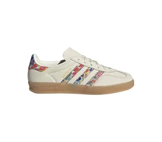 Chaussures Gazelle Indoor Femme - Blanc/Or