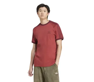 T-shirt 3 bandes Rouge briques – Classique Adidas