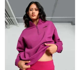 ESS TAPE MINIMAL GOLD Half-Zip Mock Neck