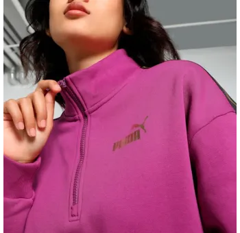 ESS TAPE MINIMAL GOLD Half-Zip Mock Neck