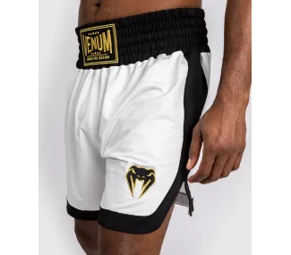 Venum CLASSIC Boxing Shorts - White/Black - Équipement de Boxe Professionnel