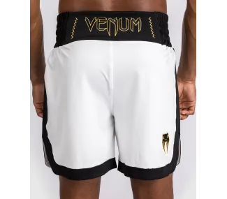 Venum CLASSIC Boxing Shorts - White/Black - Équipement de Boxe Professionnel