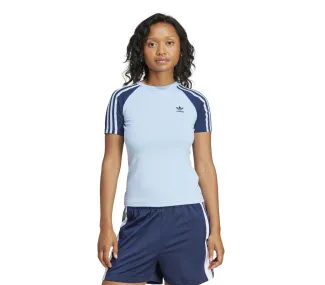 T-shirt ajusté à 3 bandes – Bleu ciel