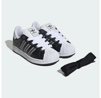 SUPERSTAR II J      CBLACKMSILVEFTWWHT ORG