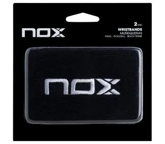 BLISTER DE 2 SERRE-POIGNETS NOX NOIR LOGO BLANC